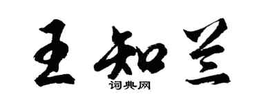 胡問遂王知蘭行書個性簽名怎么寫