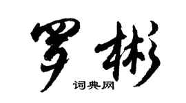 胡問遂羅彬行書個性簽名怎么寫