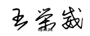 朱錫榮王榮威草書個性簽名怎么寫