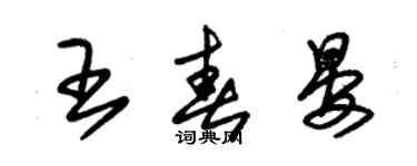 朱錫榮王春晏草書個性簽名怎么寫