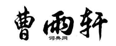 胡問遂曹雨軒行書個性簽名怎么寫