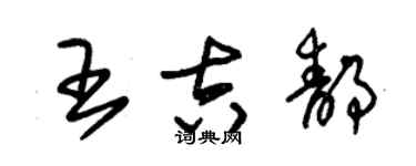 朱錫榮王吉靜草書個性簽名怎么寫