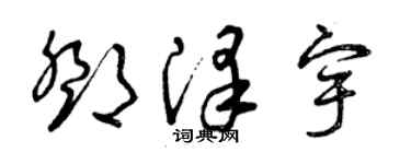 曾慶福鄧澤宇草書個性簽名怎么寫