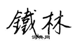 王正良鐵林行書個性簽名怎么寫