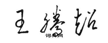 駱恆光王騰超草書個性簽名怎么寫