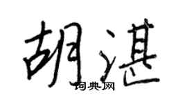 王正良胡湛行書個性簽名怎么寫