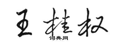 駱恆光王桂權行書個性簽名怎么寫