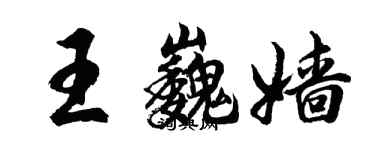 胡問遂王巍嬙行書個性簽名怎么寫