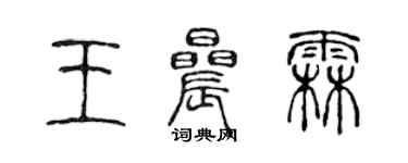 陳聲遠王晨霖篆書個性簽名怎么寫