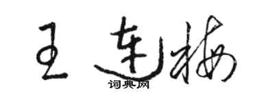 駱恆光王連梅草書個性簽名怎么寫