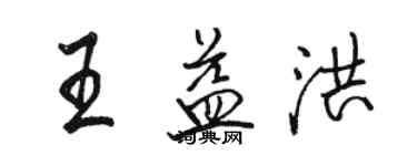 駱恆光王益洪行書個性簽名怎么寫