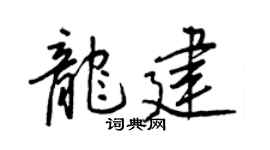 王正良龍建行書個性簽名怎么寫