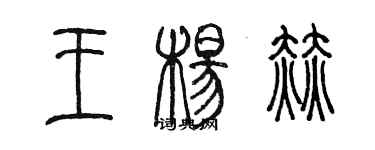 陳墨王楊赫篆書個性簽名怎么寫