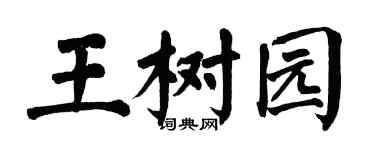 翁闓運王樹園楷書個性簽名怎么寫