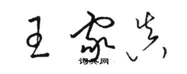 駱恆光王家真草書個性簽名怎么寫