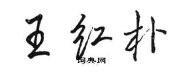 駱恆光王紅朴行書個性簽名怎么寫