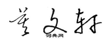 駱恆光莫文軒草書個性簽名怎么寫