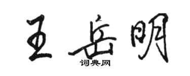 駱恆光王岳明行書個性簽名怎么寫
