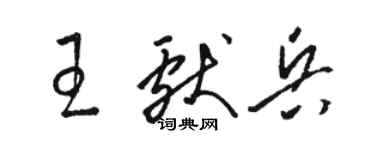 駱恆光王獻兵草書個性簽名怎么寫