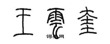 陳墨王雲奎篆書個性簽名怎么寫