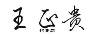 駱恆光王正貴行書個性簽名怎么寫
