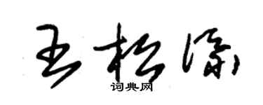 朱錫榮王松添草書個性簽名怎么寫