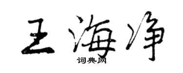 曾慶福王海淨行書個性簽名怎么寫