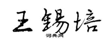 曾慶福王錫培行書個性簽名怎么寫