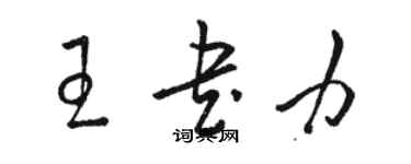 駱恆光王書力草書個性簽名怎么寫