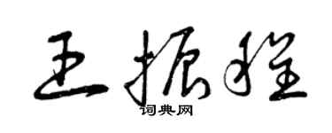 曾慶福王振程草書個性簽名怎么寫