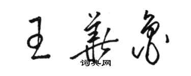 駱恆光王華魯草書個性簽名怎么寫