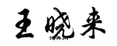 胡問遂王曉來行書個性簽名怎么寫