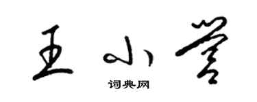 梁錦英王小營草書個性簽名怎么寫