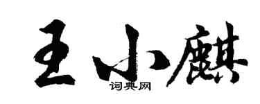 胡問遂王小麒行書個性簽名怎么寫