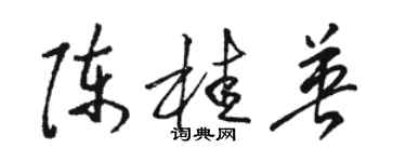 駱恆光陳桂英草書個性簽名怎么寫