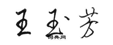 駱恆光王玉芳行書個性簽名怎么寫