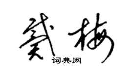 梁錦英戴梅草書個性簽名怎么寫