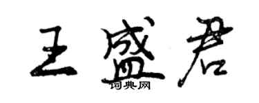 曾慶福王盛君行書個性簽名怎么寫