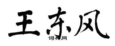 翁闓運王東風楷書個性簽名怎么寫