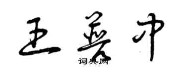 曾慶福王普中草書個性簽名怎么寫