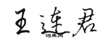 駱恆光王連君行書個性簽名怎么寫