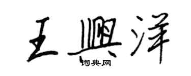 王正良王興洋行書個性簽名怎么寫