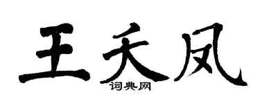 翁闓運王夭鳳楷書個性簽名怎么寫