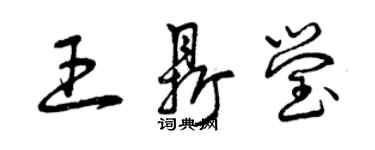 曾慶福王鼎瑩草書個性簽名怎么寫