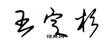 朱錫榮王定杉草書個性簽名怎么寫