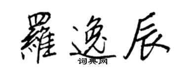 王正良羅逸辰行書個性簽名怎么寫