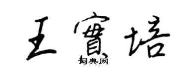 王正良王實培行書個性簽名怎么寫