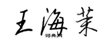 王正良王海茉行書個性簽名怎么寫