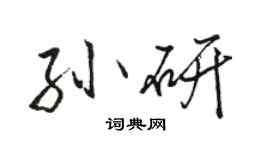 駱恆光孫研行書個性簽名怎么寫