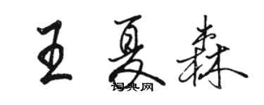 駱恆光王夏森行書個性簽名怎么寫